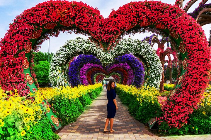 Stroll through stunning floral pathways adorned with impressive displays showcasing millions of blooms—an ideal setting for memorable photos and a refreshing connection with nature.